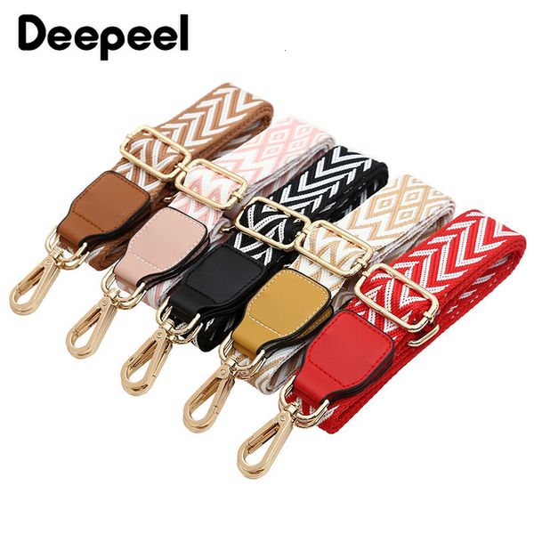 bag parts accessories deepeel 3.8cm wide stripe strap 80~140cm shoulder crossbody s straps adjustable lengthen handle replacement accessory, Black